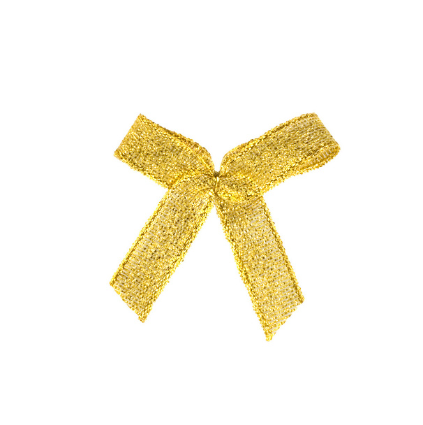 Golden bow isolated - Photo, Image