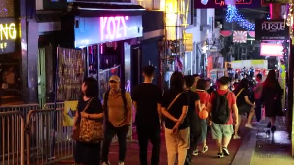 Halloween night at Lan Kwai Fong, Hong Kong, Oct 31 2023 - Footage, Video