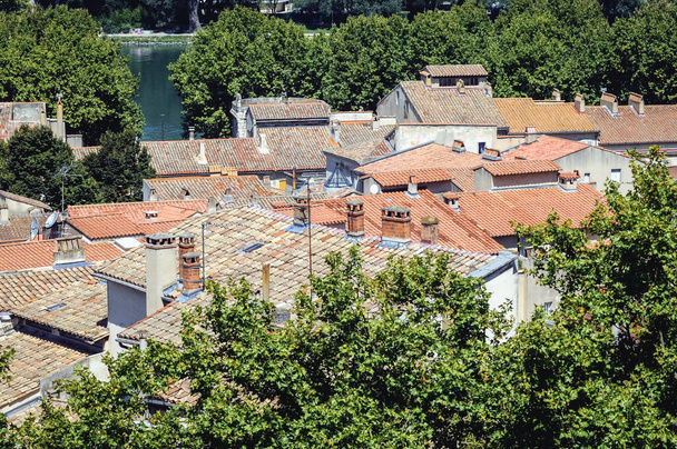 Dächer der Altstadt von Avignon in Frankreich - Foto, Bild