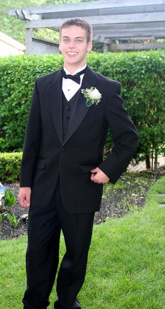 Smiling Teen Boy in Tux - Photo, Image