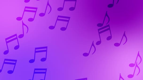 CG фіолетового фону, включаючи об'єкт музичної ноти. Високоякісні 4k кадри.  - Кадри, відео