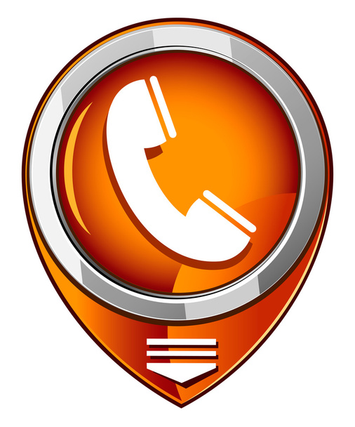 Телефонний приймач Векторний помаранчевий вказівник
 - Вектор, зображення