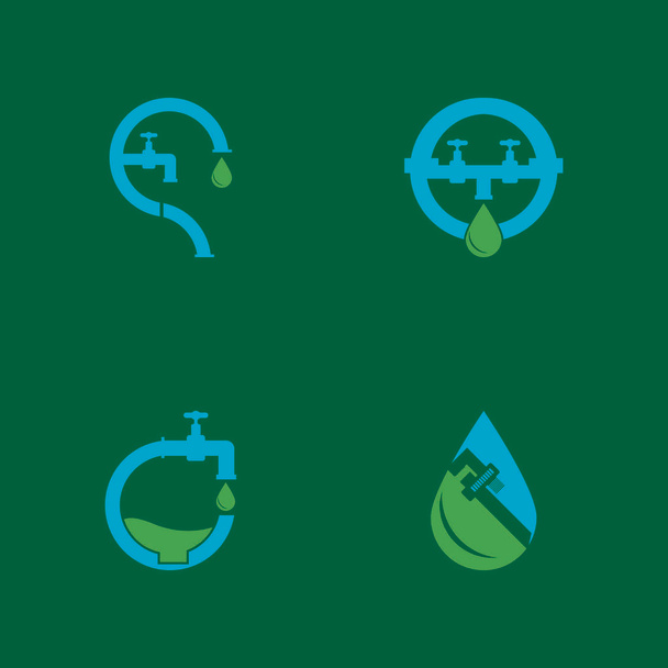 Сантехніка сервіс логотип Векторні шаблони ілюстрації
 - Вектор, зображення
