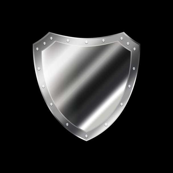 Ancient silver shield. - Foto, Imagem