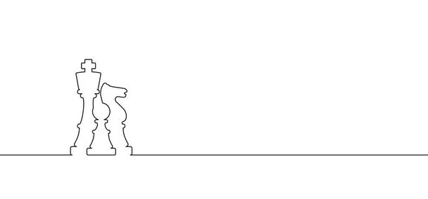 Schachfiguren Turm Pferd Bischof, Königin Schachbrett Setup Vektor Symbol oder Symbolfiguren Flach Stil die Ausgangspositionen Figuren Figuren. Schachtag. Silhouette-Schachbrett. Quadratische Checker - Vektor, Bild