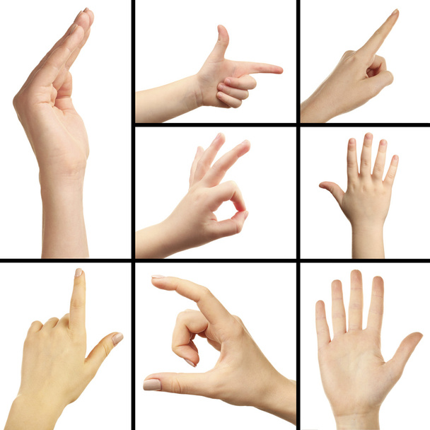 Collage de gestos de mano
 - Foto, imagen