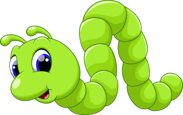 Cute caterpillar cartoon - Vector, Image