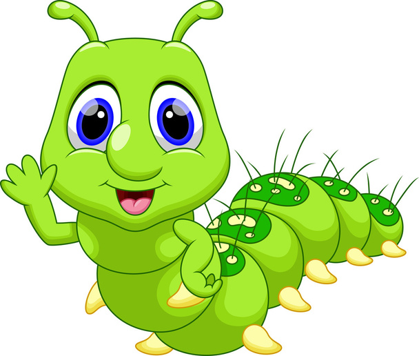 Смішні гусениця мультфільм
 - Вектор, зображення