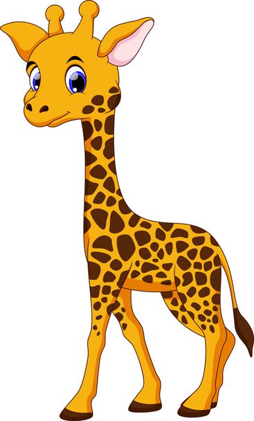 Cute giraffe cartoon - Διάνυσμα, εικόνα