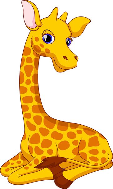 Niedliche Giraffen-Karikatur - Vektor, Bild