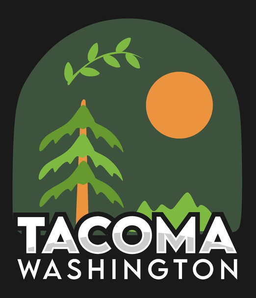 tacoma Washington United States of America - Vector, Image