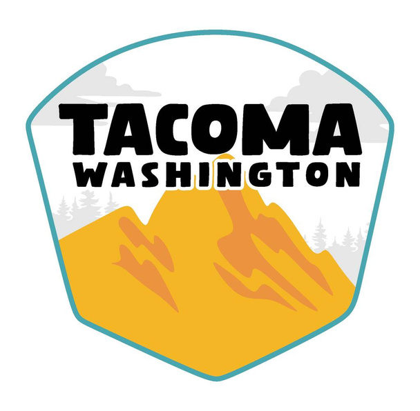 tacoma Washington Stati Uniti d'America - Vettoriali, immagini