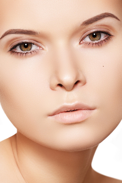 Make-up & cosmetics, manicure. Close-up portrait of beautiful woman - Photo, Image