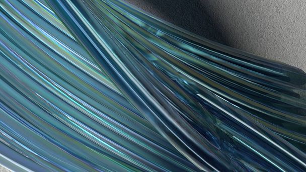Transparent Wavy Bezier krzywa Luxury Glass Eleganckie i nowoczesne 3D Rendering Abstrakcyjne tło Wysokiej jakości ilustracja 3D - Zdjęcie, obraz