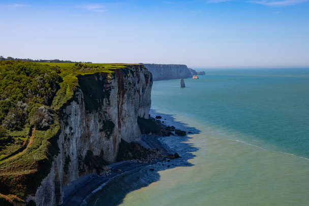 Altos penhascos na costa da Normandia, França - Foto, Imagem
