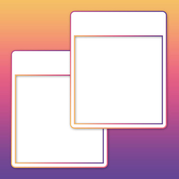 Instagram makieta post podgląd zdjęć 2 slajdów - Zdjęcie, obraz