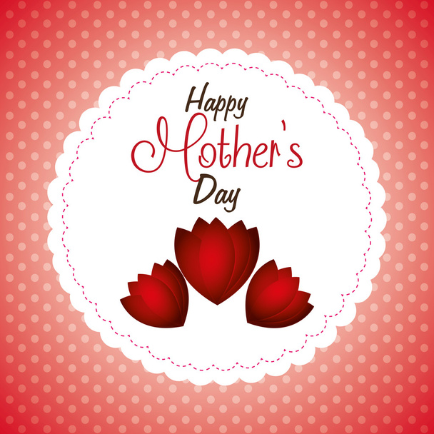 Happy mothers day card design. - Vector, Image