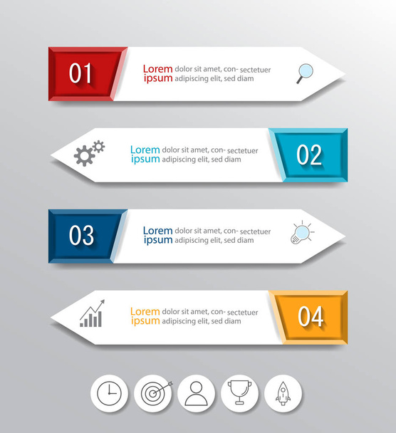 Infographic Vector abstract design web banner template.Modern banner. - Vector, Image