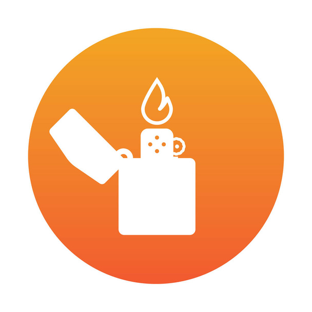 Illustration, symbole et arrière-plan de l'icône vectorielle Gas Lighter. - Vecteur, image