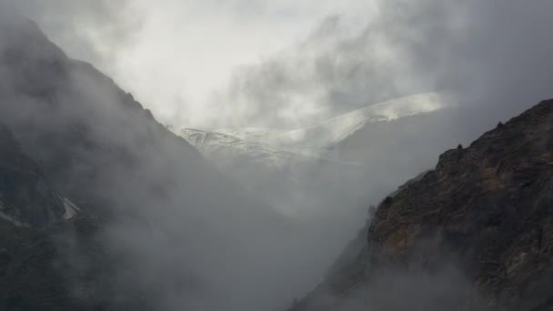 brouillard sur le glacier timelapse - Séquence, vidéo