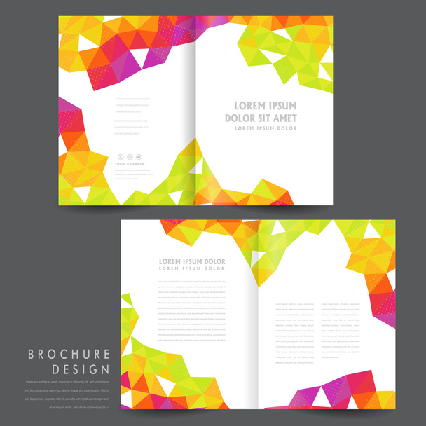 attraente mezza piega modello di brochure design
 - Vettoriali, immagini
