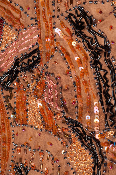 Ткань коричневые инкрустированные бусины, блёстки, бусины
 - Фото, изображение