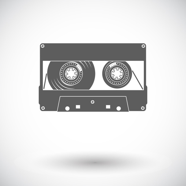Audiocassette single icon. - Vektor, obrázek