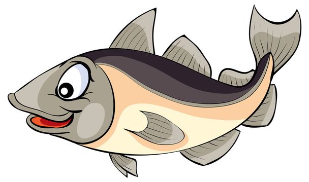 Cartoon happy Codfish - Vecteur, image