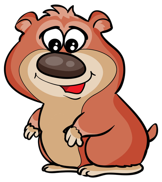 Happy cartoon Hamster - Vector, imagen