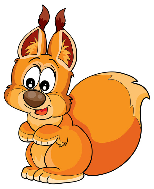 Illustration of happy Squirrel - Vector, Image