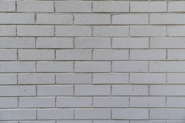 セメントと結ばれた白いレンガの壁. ベクトルホワイトレンガテクスチャ背景 - 写真・画像