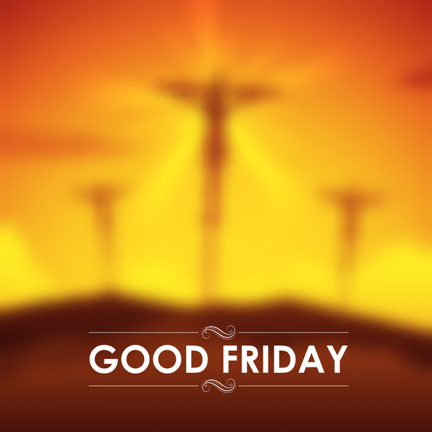 Jesus Christ crucifixion on Good Friday - Vector, Image