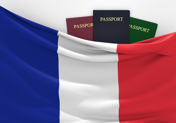 Voyages et tourisme en France, avec passeports assortis
 - Photo, image