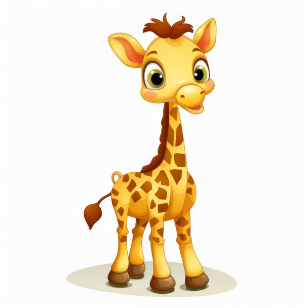 roztomilé žirafy kreslená postava - Vektor, obrázek
