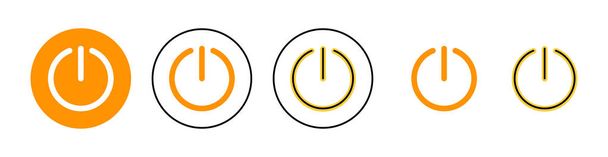 Power icon set for web and mobile app. Power Switch sign and symbol. Electric power - Vector, Image
