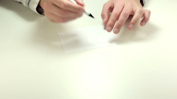 Writing No on note paper - Footage, Video