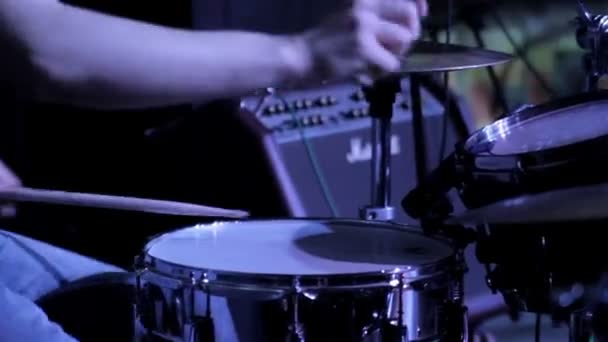 Drummer closeup - Πλάνα, βίντεο