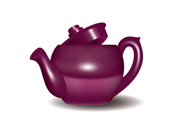 Pink Tea Pot - Vector, Image