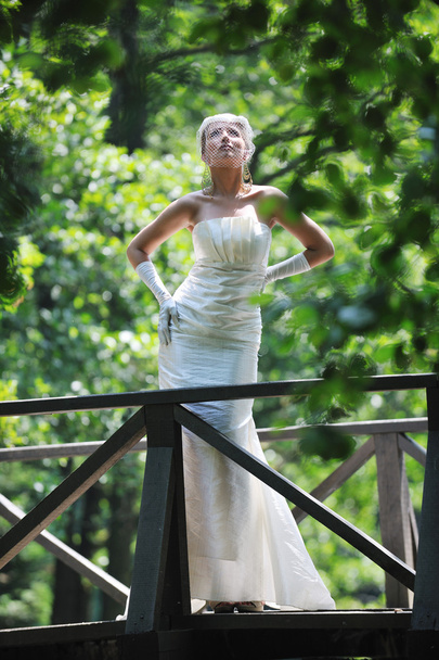 Beautiful bride outdoor - 写真・画像