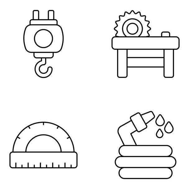 Serie di icone lineari Strumenti tecnici - Vettoriali, immagini
