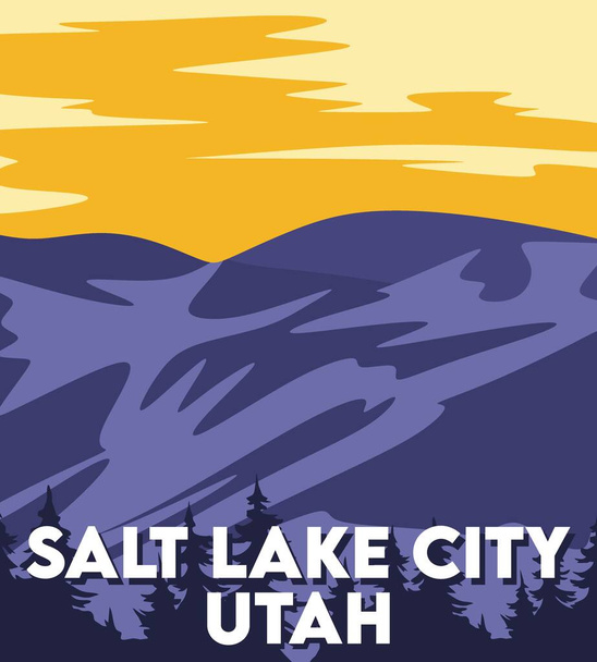 Salt Lake City Utah United States - Vector, Image