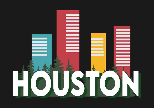 Houston Texas United States of America - Vector, Image