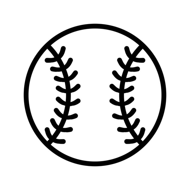 Baseball labda ikon. Baseball labda jel. Vágható vektor. - Vektor, kép