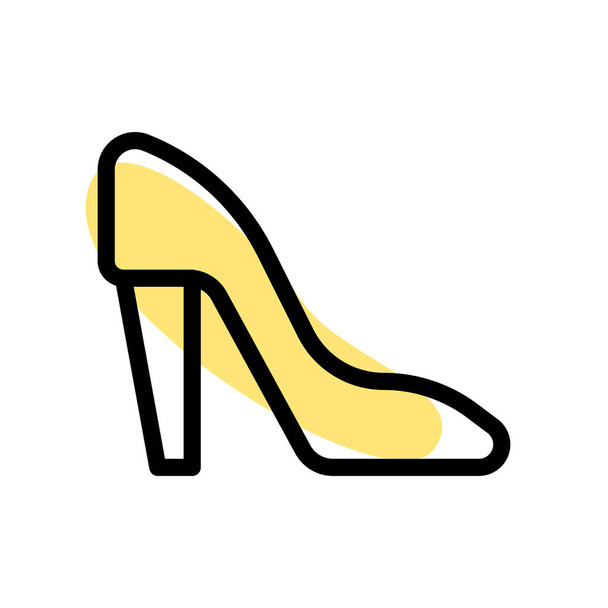 Stylish high heel for adding height. - Vector, Image