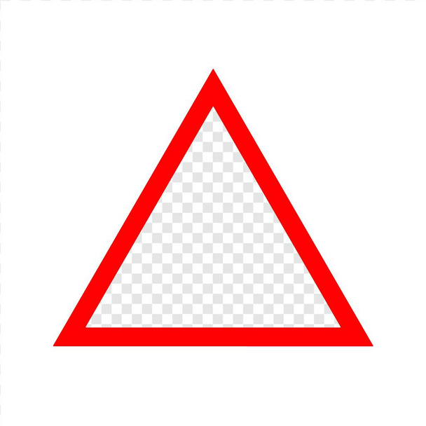 triángulo línea marco rojo transparente vector de diseño - Vector, imagen