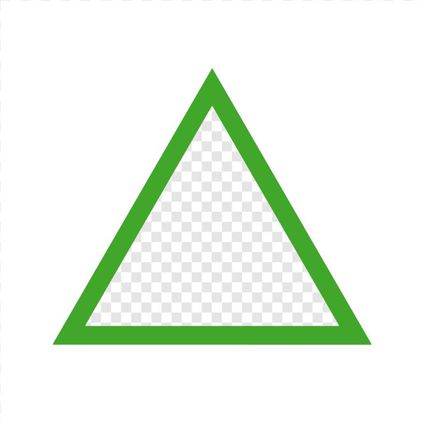 triângulo linha moldura verde design vetorial transparente - Vetor, Imagem