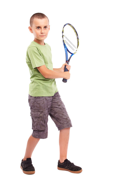 Boy playing tennis - Foto, Imagen