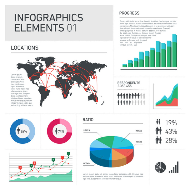 Elementi infografici vettoriali
 - Vettoriali, immagini