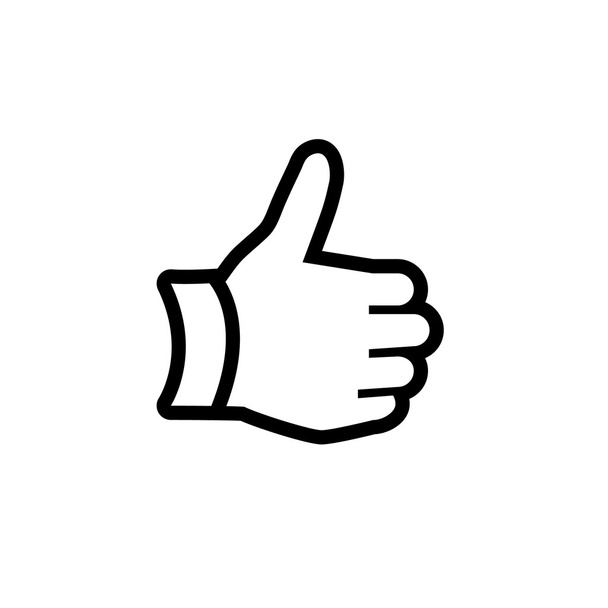Hand thumb up gesture icon - Vector, Imagen