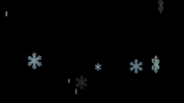 Фон эффект видео с реальными кристаллами снега - Кадры, видео
